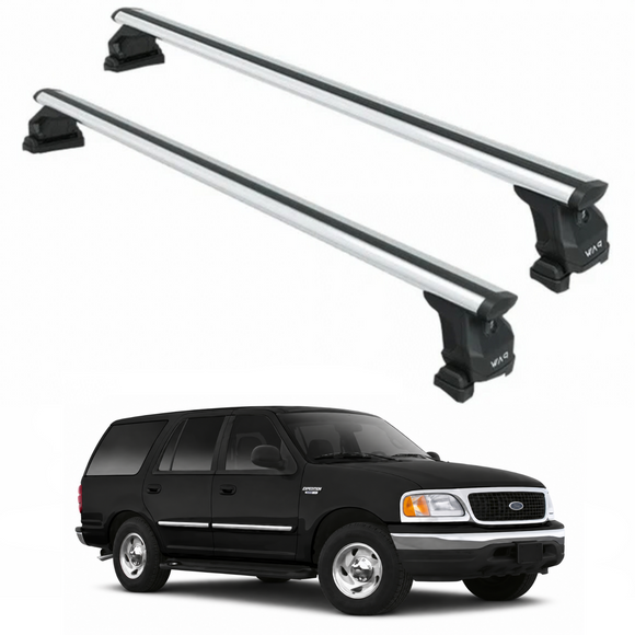 For Ford Expedition (UN93) 1997-2002 Roof Rack Cross Bars Fix Pro, Silver