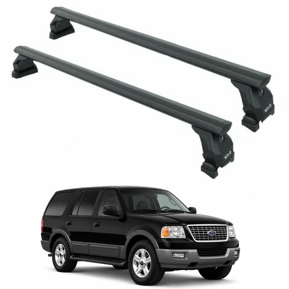 For Ford Expedition (U222) 2003-2006 Roof Rack Cross Bars Fix Pro, Black