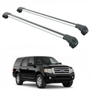 For Ford Expedition (U324) 2007-2017 Roof Rack Cross Bars Raised Rail, Silver-1