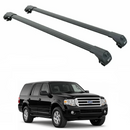 For Ford Expedition (U324) 2007-2017 Roof Rack Cross Bars Raised Rail, Black-1