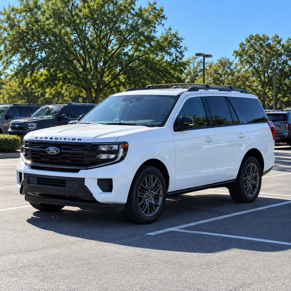 Für Ford Expedition 2007–2018 Dachträgersystem, Aluminium-Querstange, Metallhalterung, abschließbar, Silber