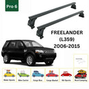 For Land Rover Freelander (L359) 2006-15 Roof Rack Cross Bars Fix Pro 6 Alu Black-2