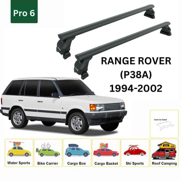 For Land Rover Range Rover (P38A) 1994-2002 Cross Bars Fix Point Pro 6 Alu Black - 0