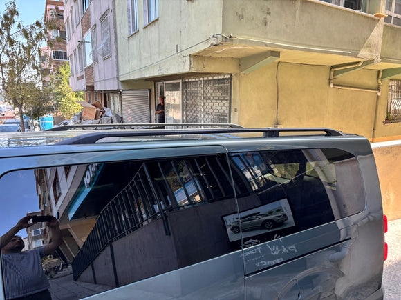 For Fiat Ulysse Roof Rack Rails - Black