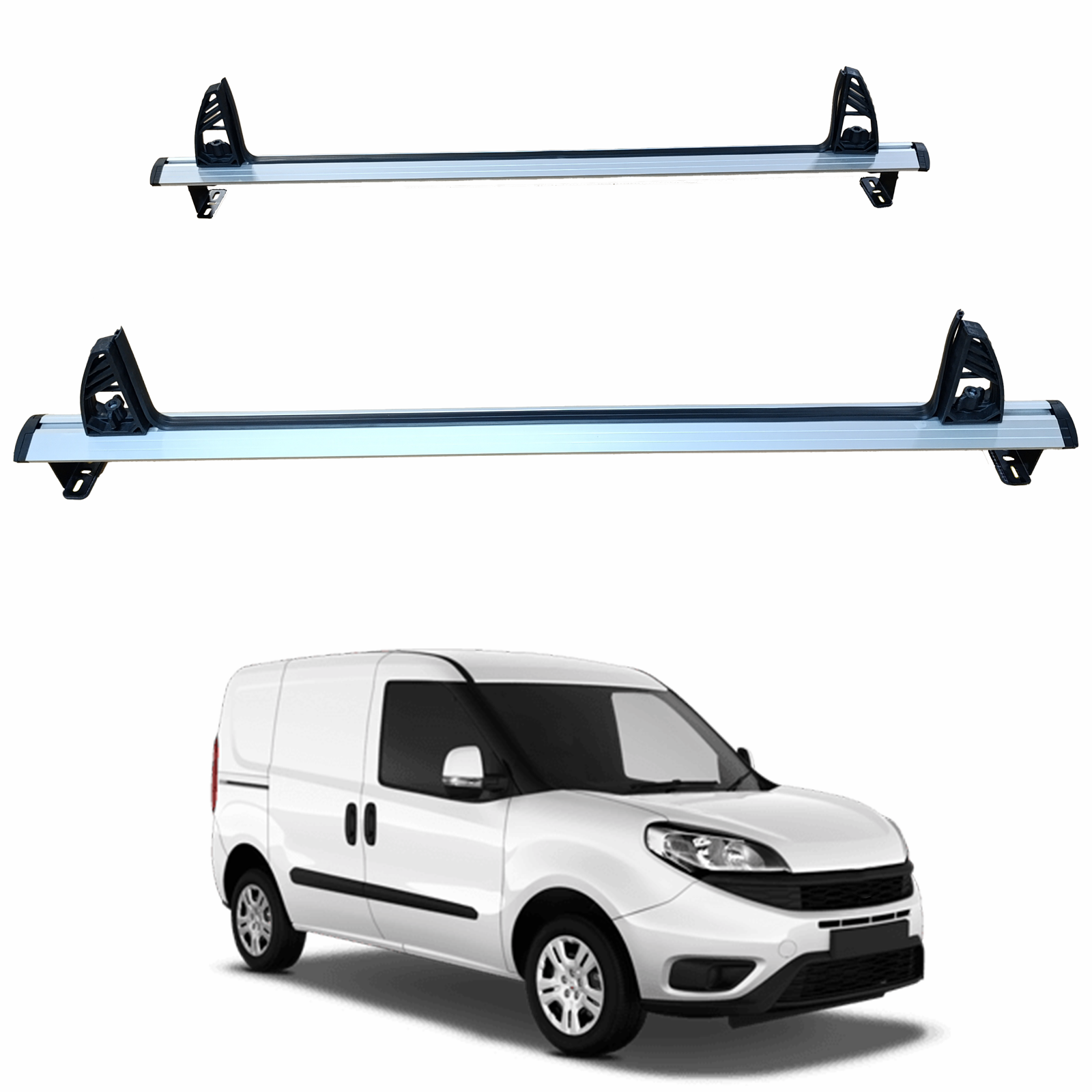 For Fiat Doblo 2010-2021 Ladder Roof Racks Cross Bars Carrier 2 Qty