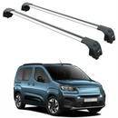 For Fiat Doblo 2023-2025 Roof Rack System, Aluminum Cross Bar, Flush Rail, Silver-1