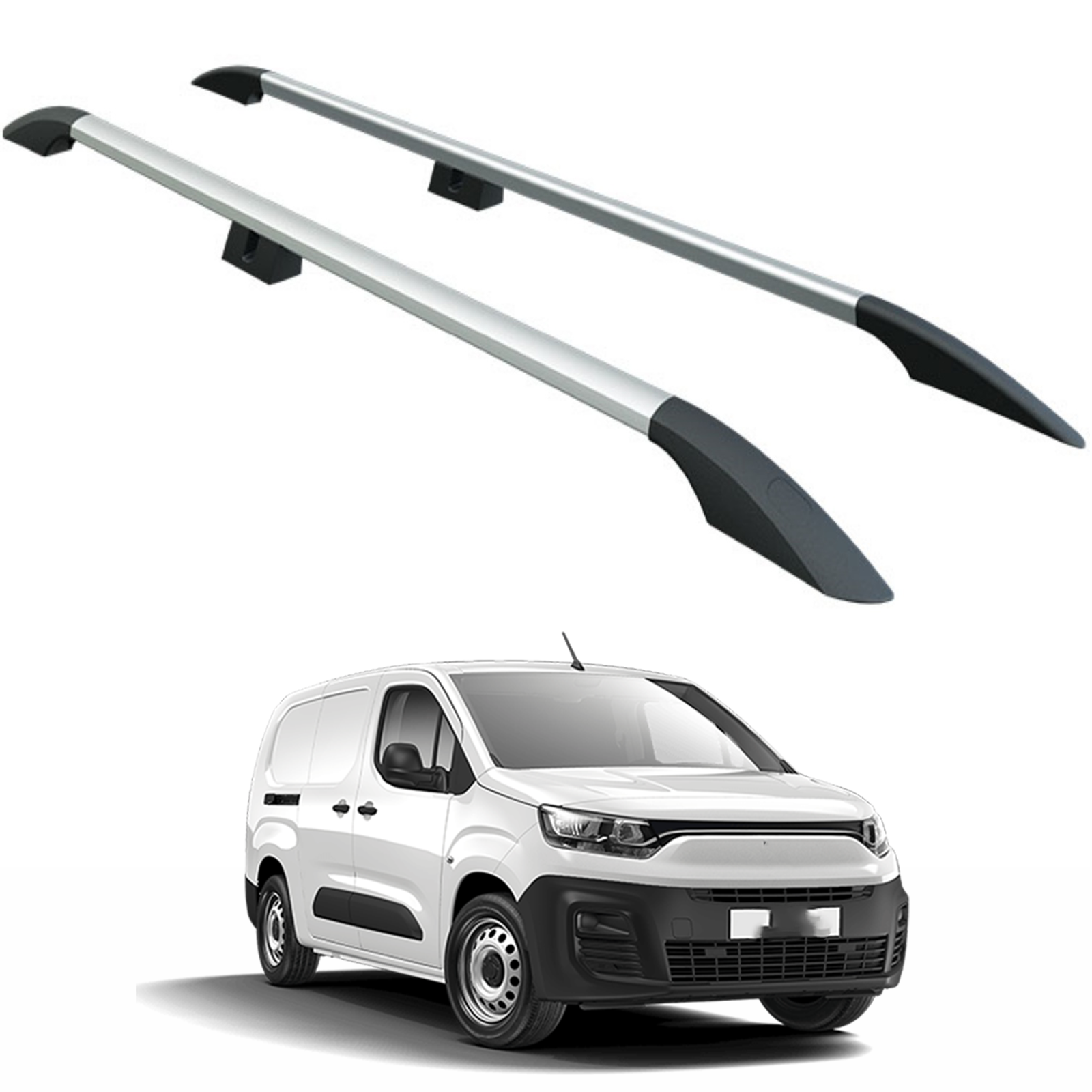 For Fiat Doblo LWB 2022-2025 Van Aluminium Roof Rails Silver
