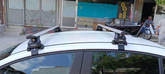 For Fiat Tipo 2015–2025 Roof Rack System – Aluminum Cross Bar (Silver, Normal Roof)