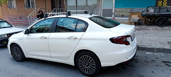 For Fiat Tipo 2015–2025 Roof Rack System – Aluminum Cross Bar (Silver, Normal Roof)