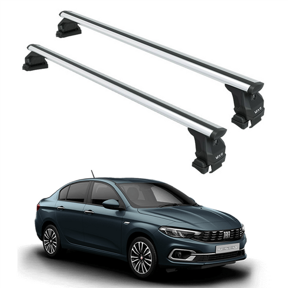 For Fiat Tipo 2015–2025 Roof Rack System – Aluminum Cross Bar (Silver, Normal Roof)