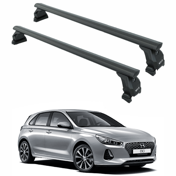 For Hyundai i30 2017-2025 Roof Rack Crossbars Screw Installation Fix Pro Model Black