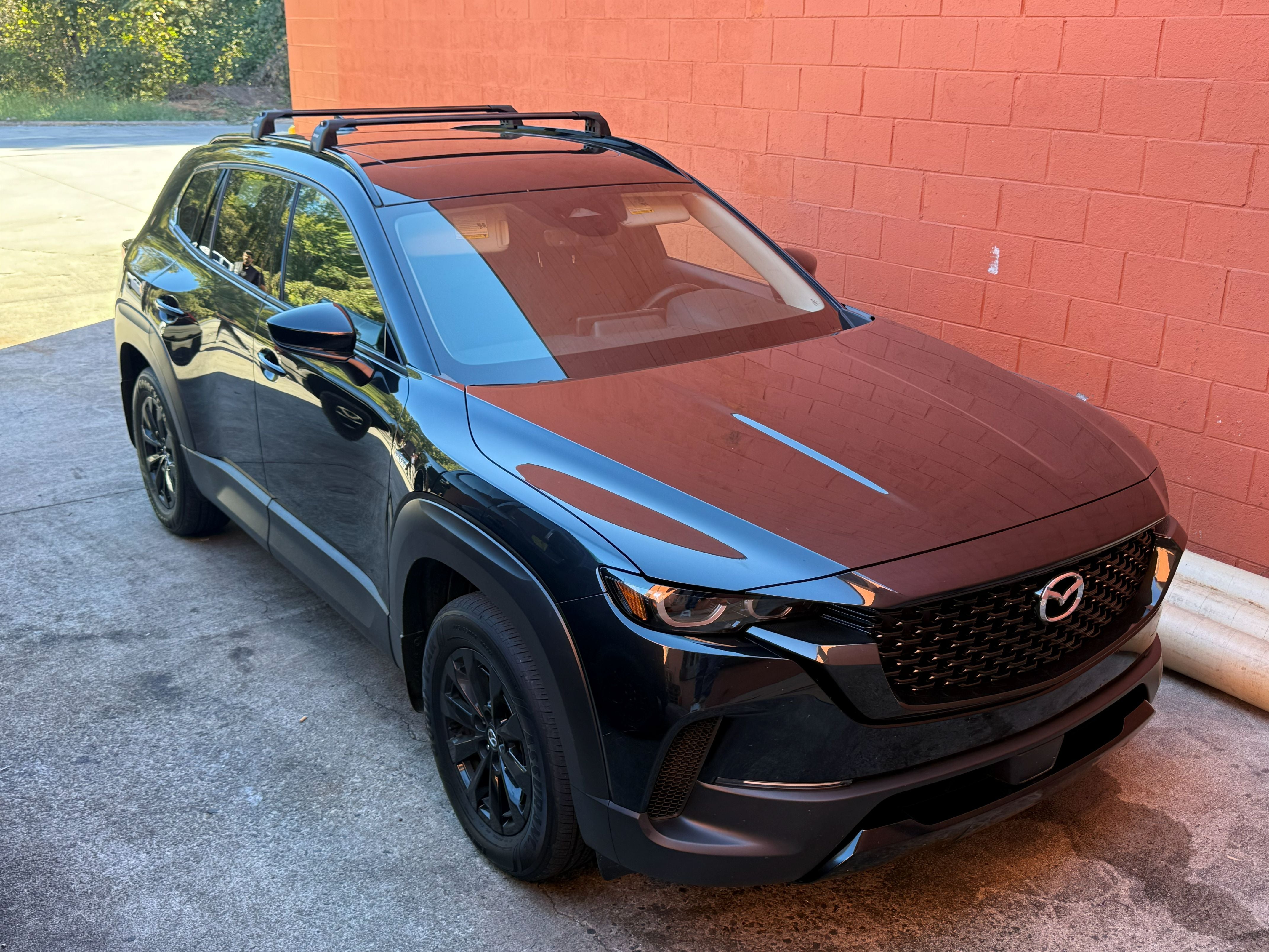 Für Mazda CX 50 2023-Up Dachträgersystem Träger Querstangen Aluminium abschließbar Hochwertige Metallhalterung Schwarz 