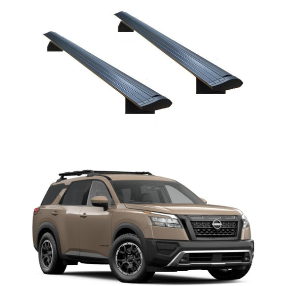 For Nissan Pathfinder Rock Creek 2023-Up Roof Rack Cross Bars Tubular Rack, Black