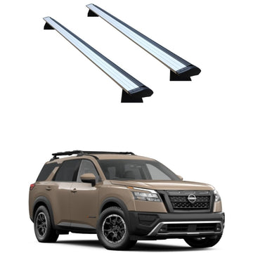 For Nissan Pathfinder Rock Creek 2023-Up Roof Rack Cross Bars Tubular Rack, Silver