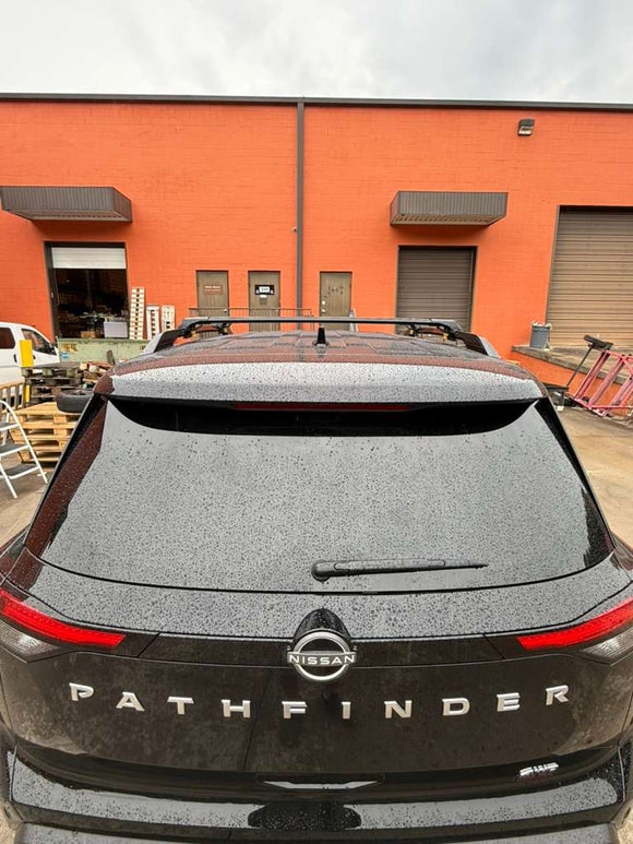For Nissan Pathfinder (2021-2026) Roof Rack Cross Bars Raised Rail, Black