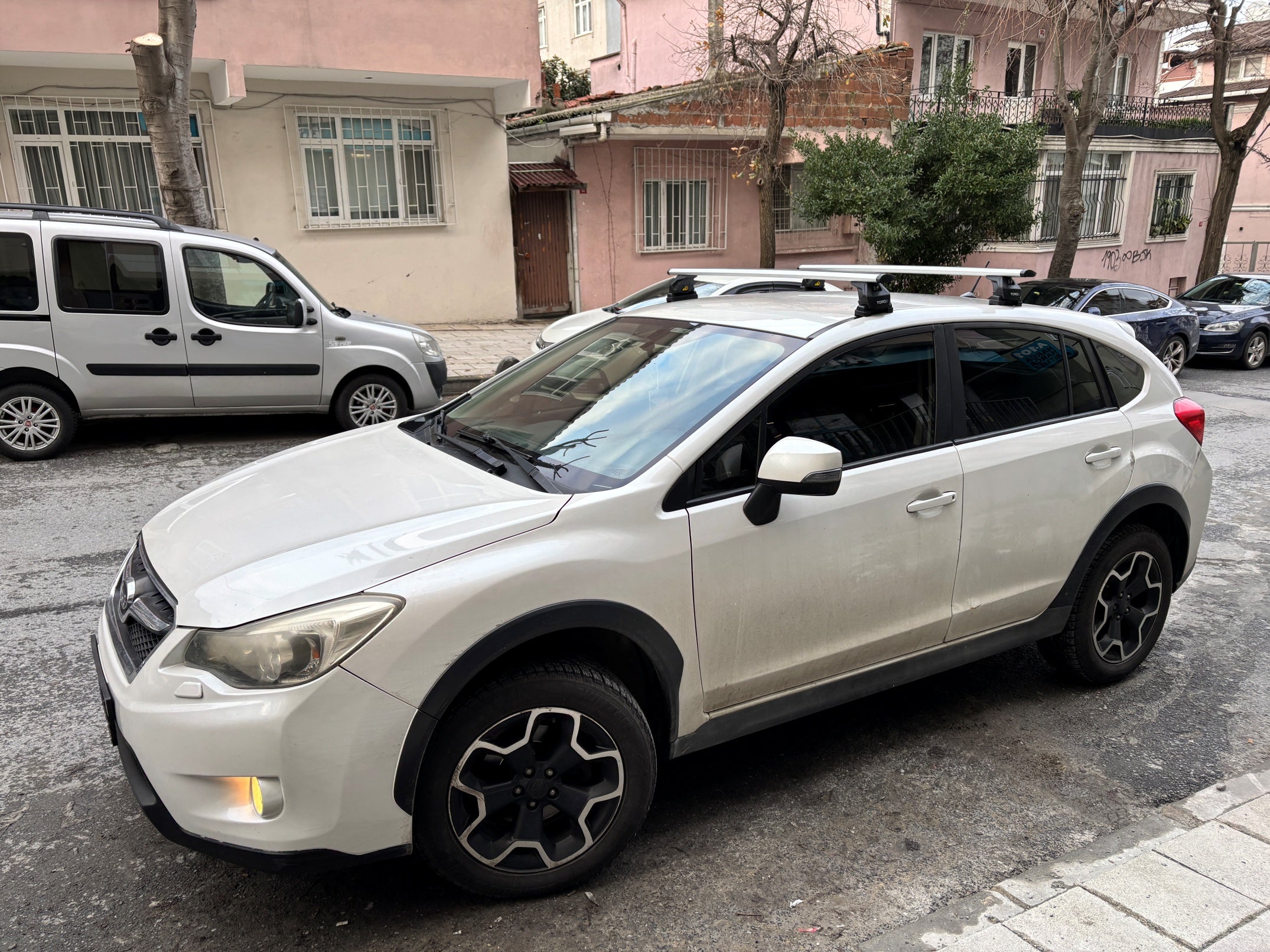 For Subaru XV 2011-2017 Roof Rack Cross Bars Fix Point Silver