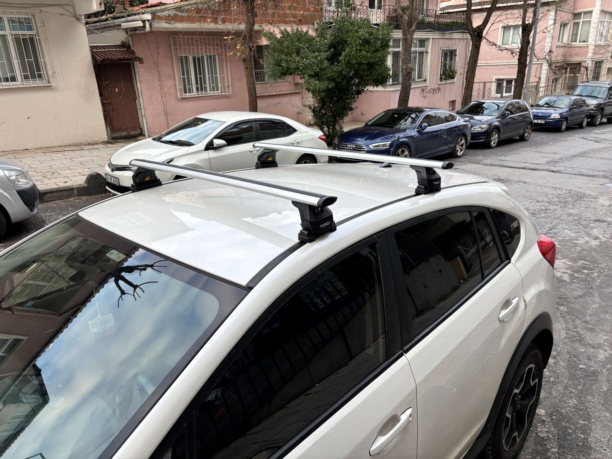 Subaru XV 2011-2017 Roof Rack Cross Bars Fix Point Black | Toros