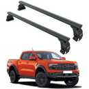 For Ford Ranger 2019-2025 Roof Rack Cross Bars Normal Roof Alu Black-1