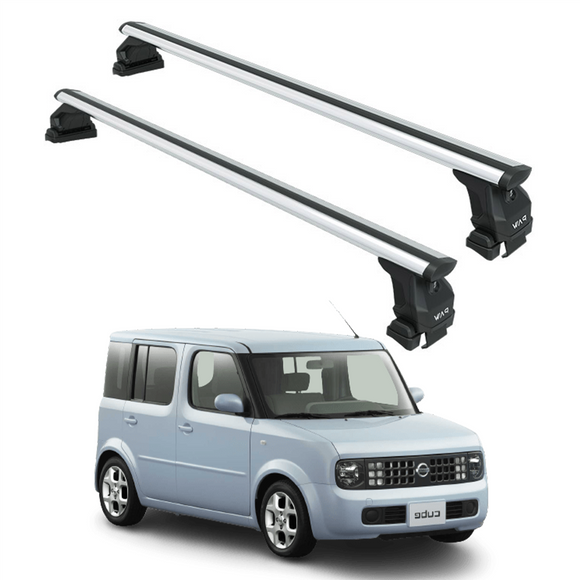 For Nissan Cube Z11 2002–2008 Roof Rack System – Aluminum Cross Bar (Silver, Normal Roof)