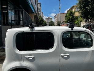 For Nissan Cube Z11 2002–2008 Roof Rack System – Aluminum Cross Bar (Black, Normal Roof)