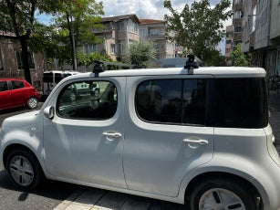 For Nissan Cube Z11 2002–2008 Roof Rack System – Aluminum Cross Bar (Black, Normal Roof)
