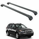 For Subaru Forester SJ (2013-2018) Roof Rack Cross Bars Raised Rail, Black-1