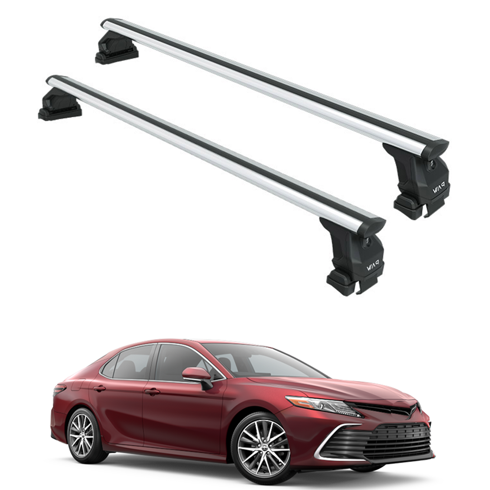 Für Toyota Camry 2018-Up Dachträger Querträger Metallhalterung Normales Dach Alu Silber