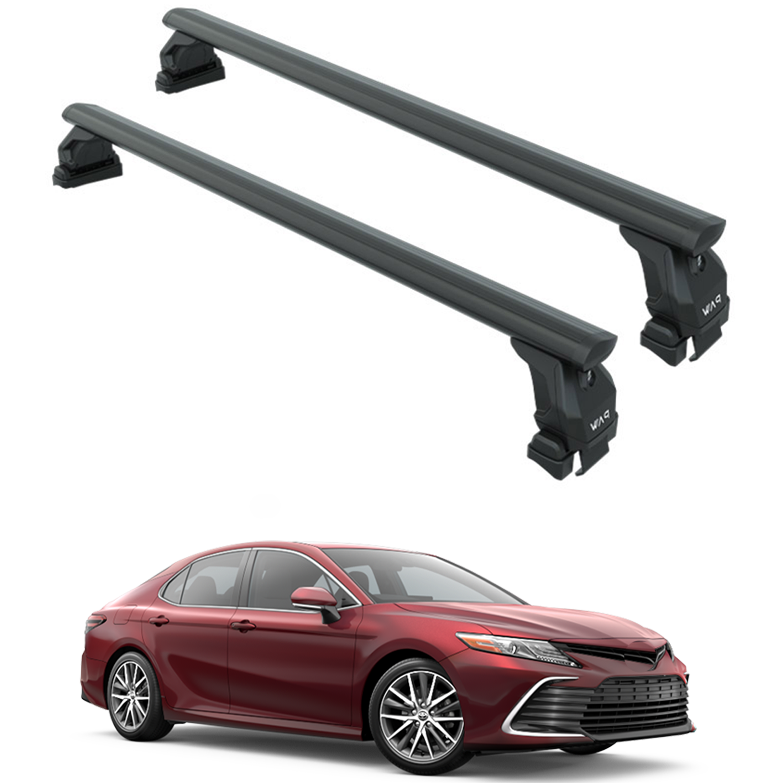 Für Toyota Camry 2018-Up Dachträger Querträger Metallhalterung Normales Dach Alu Schwarz