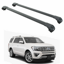Für Ford Expedition 2018-Up Dachträgersystem, Aluminium-Querstange, Metallhalterung, abschließbar, Schwarz-1