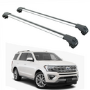 Für Ford Expedition 2018-Up Dachträgersystem, Aluminium-Querstange, Metallhalterung, abschließbar, Silber-1