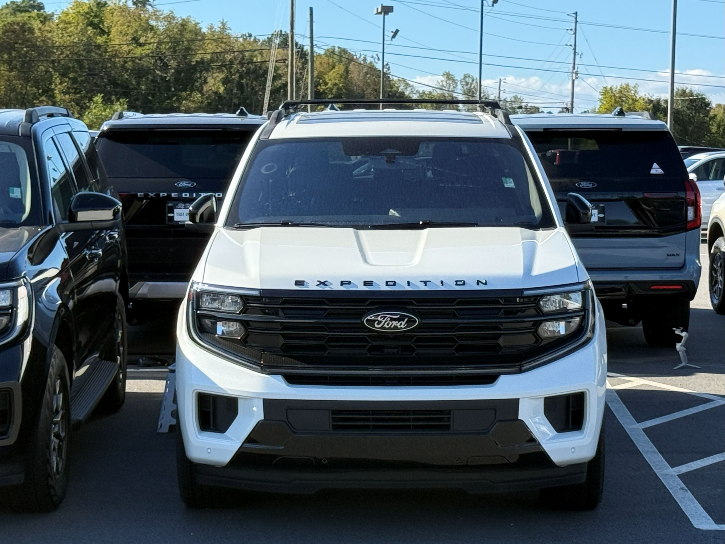 For Ford Expedition Max (2025-Up) Roof Rack Cross Bars Raised Rail, Black