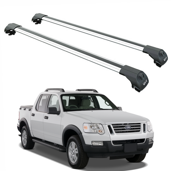 For Ford Explorer Sport Trac (2006-2010) Roof Rack Cross Bars Raised Rail Silver