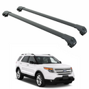 For Ford Explorer U502 (2011-2015) Roof Rack Cross Bars Raised Rail Black-1