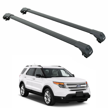 For Ford Explorer U502 (2011-2015) Roof Rack Cross Bars Raised Rail Black