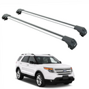 For Ford Explorer U502 (2011-2015) Roof Rack Cross Bars Raised Rail Silver-1