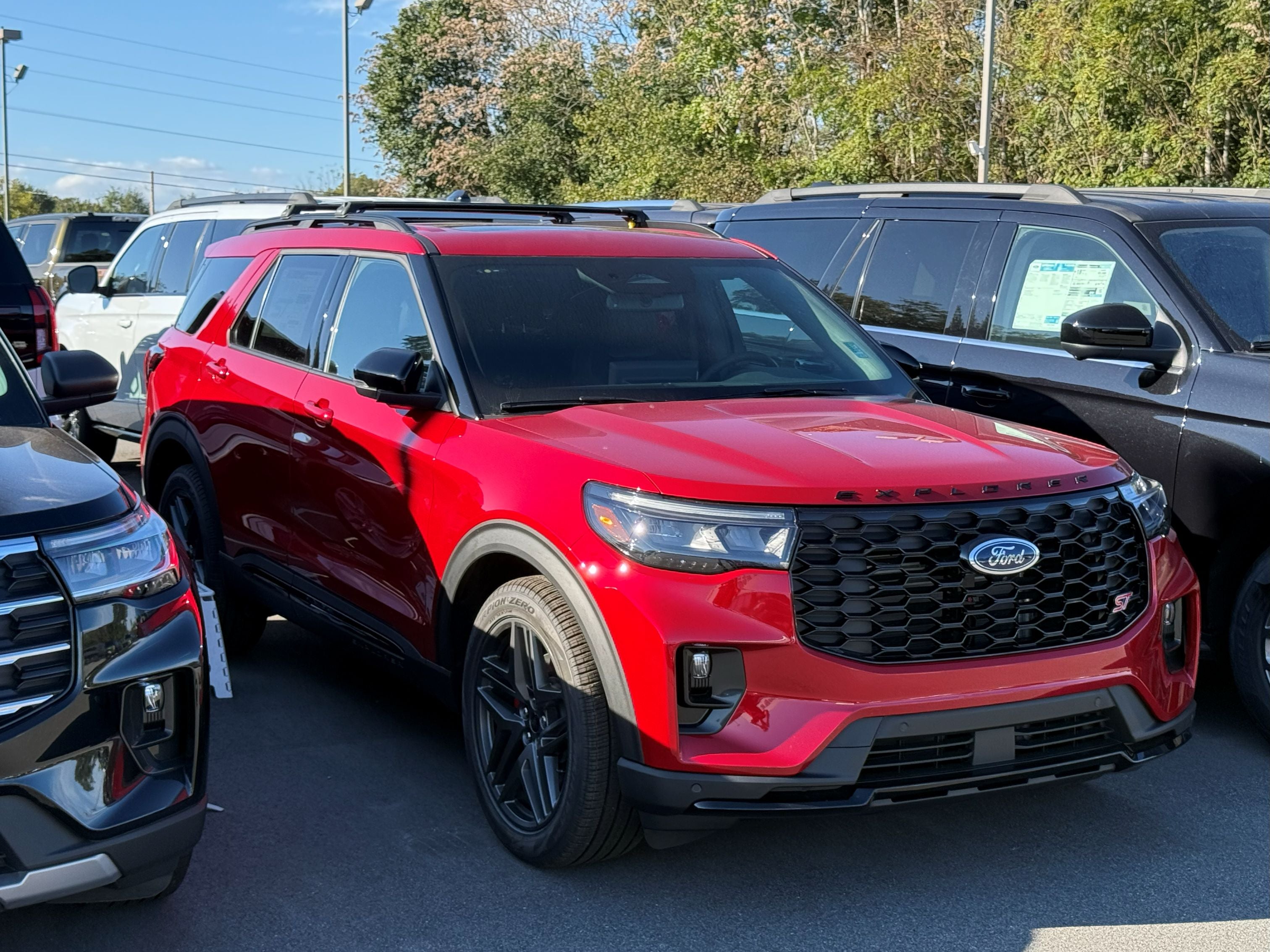 Für Ford Explorer 2020-Up Dachträgersystem, Aluminium-Querstange, Metallhalterung, abschließbar, Schwarz