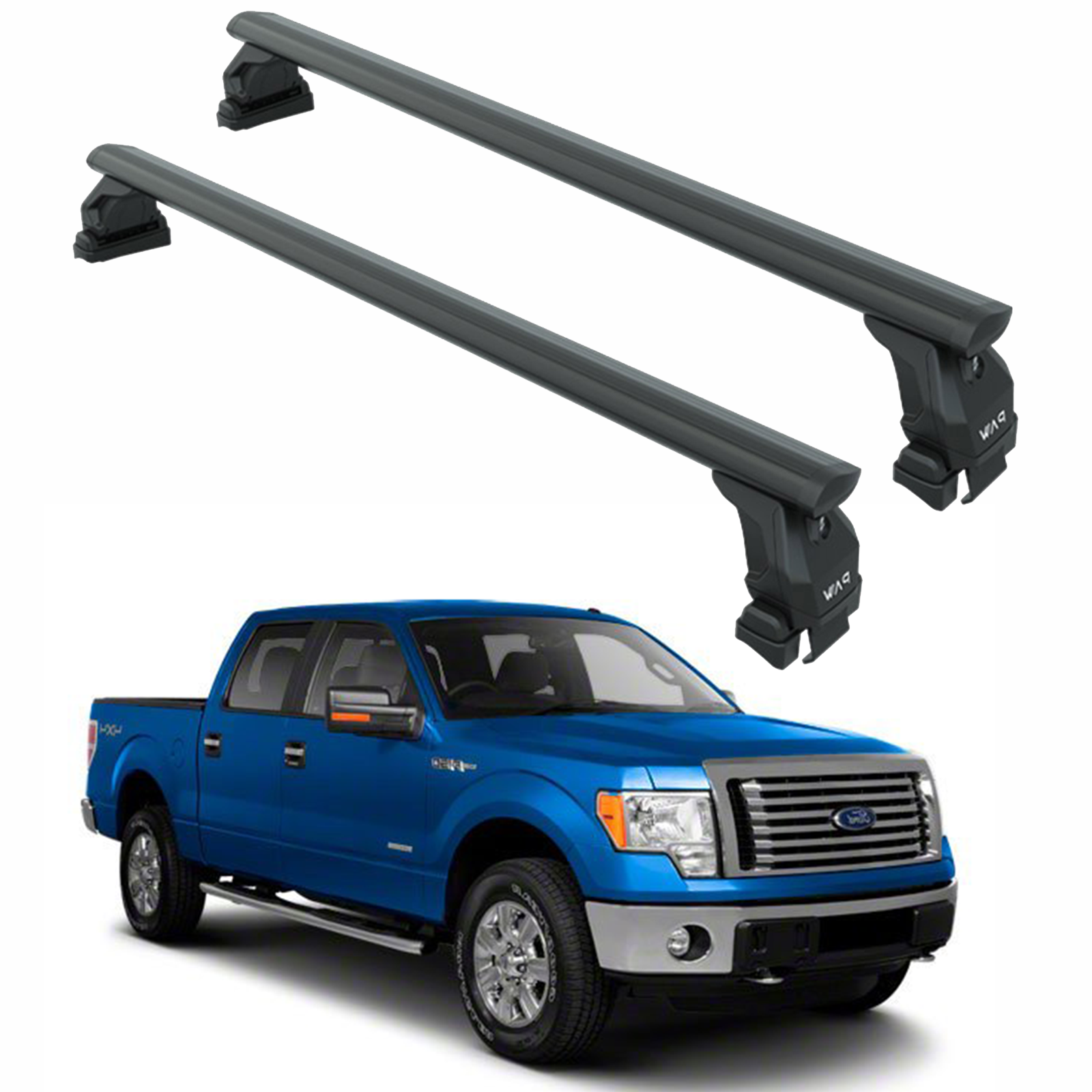 For Ford F-150 12th Gen (2009-2014) Roof Rack Cross Bars Normal Roof, Black