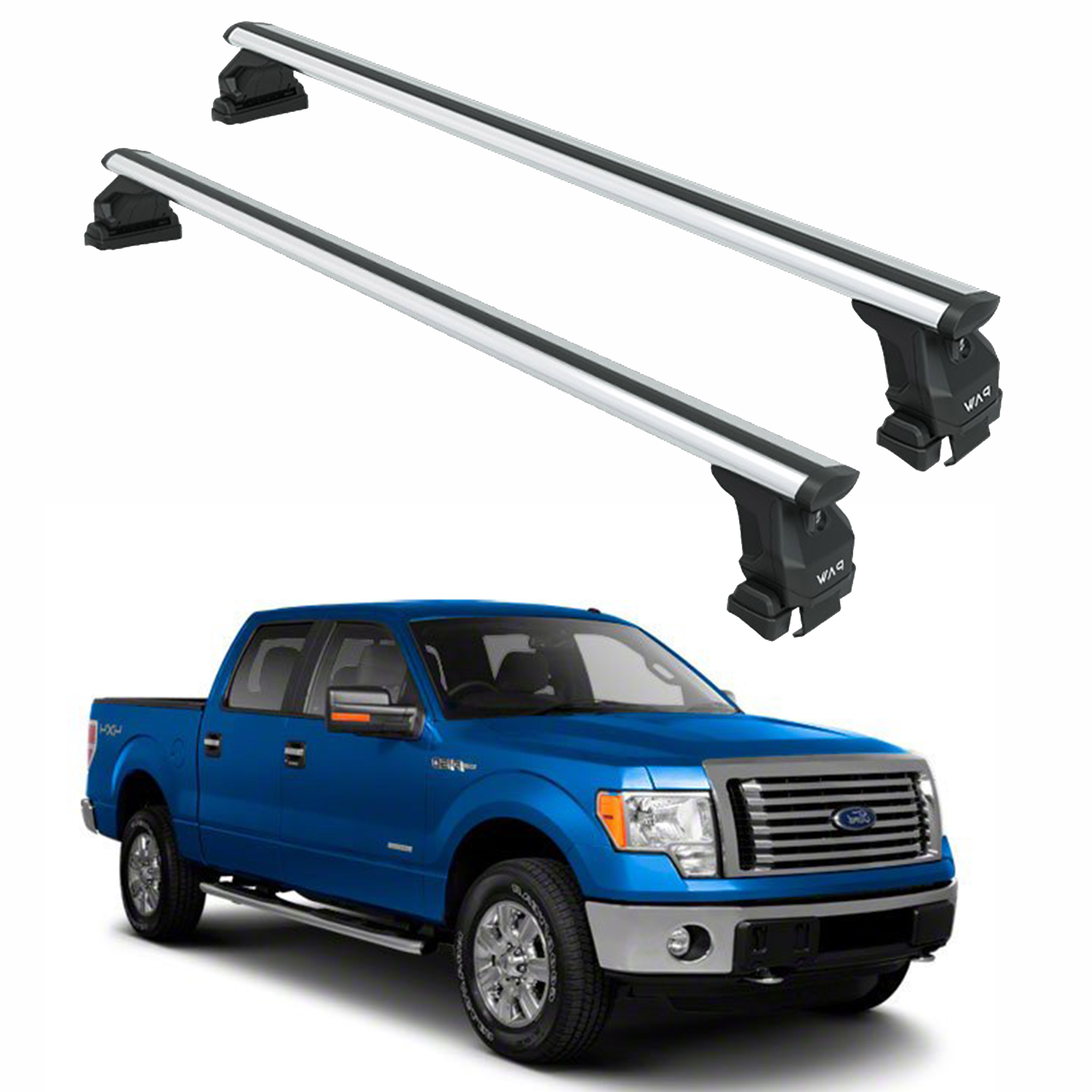 For Ford F-150 12th Gen (2009-2014) Roof Rack Cross Bars Normal Roof, Silver