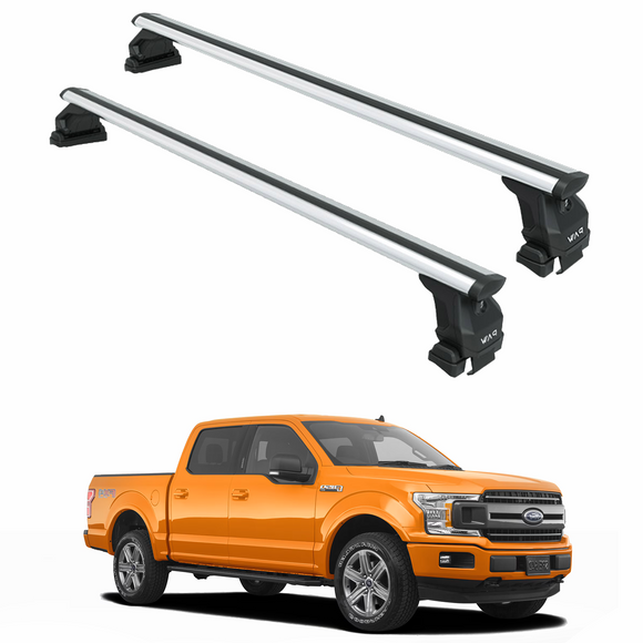 For Ford F-150 13th Gen (2015-2020) Roof Rack Cross Bars Normal Roof, Silver