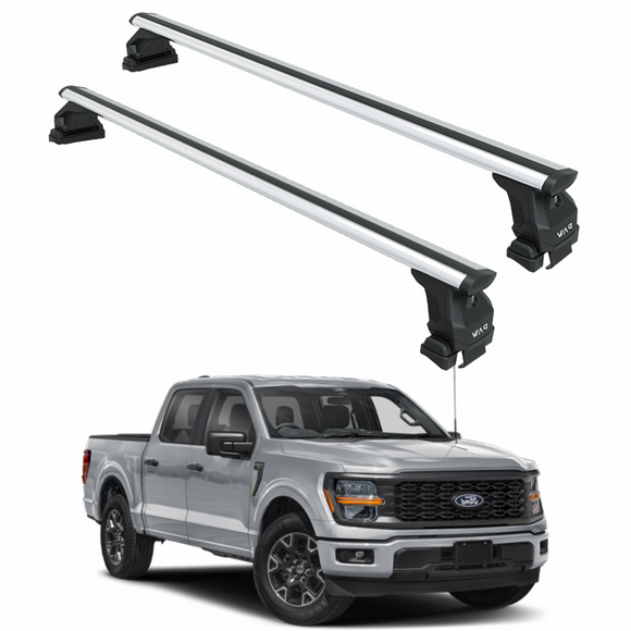 For Ford F-150 Gen14 4dr (2021-2025) Roof Rack Cross Bars Normal Roof, Silver