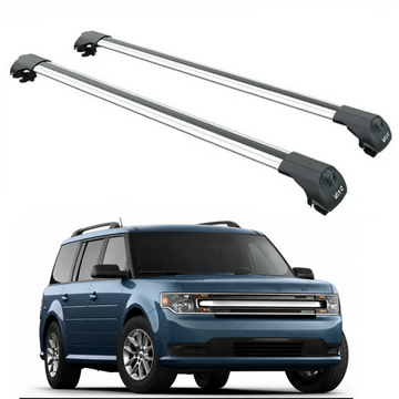 For Ford Flex (D471) 2009-2019 Roof Rack Cross Bars Raised Rail, Silver