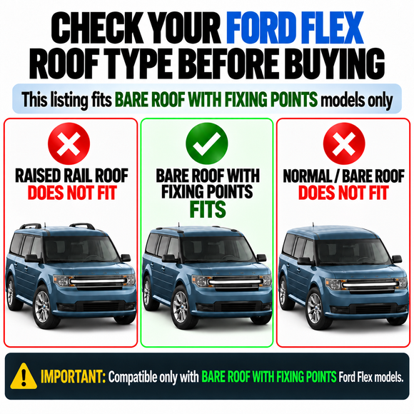 Für Ford Flex 2008–2013 Dachträgersystem, Aluminium-Querstange, Metallhalterung, abschließbar, schwarz