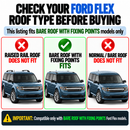 Für Ford Flex 2008–2013 Dachträgersystem, Aluminium-Querstange, Metallhalterung, abschließbar, Silber-3