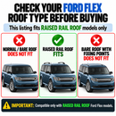 For Ford Flex (D471) 2009-2019 Roof Rack Cross Bars Raised Rail, Black-4