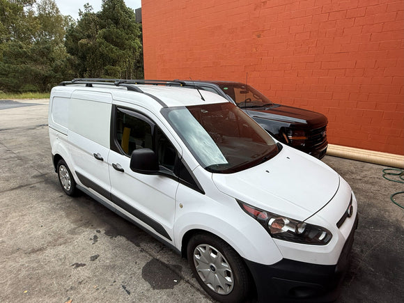 For Ford Transit Connect LWB (2013-2023) Roof Side Rails and Roof Racks Cross Bars, Black