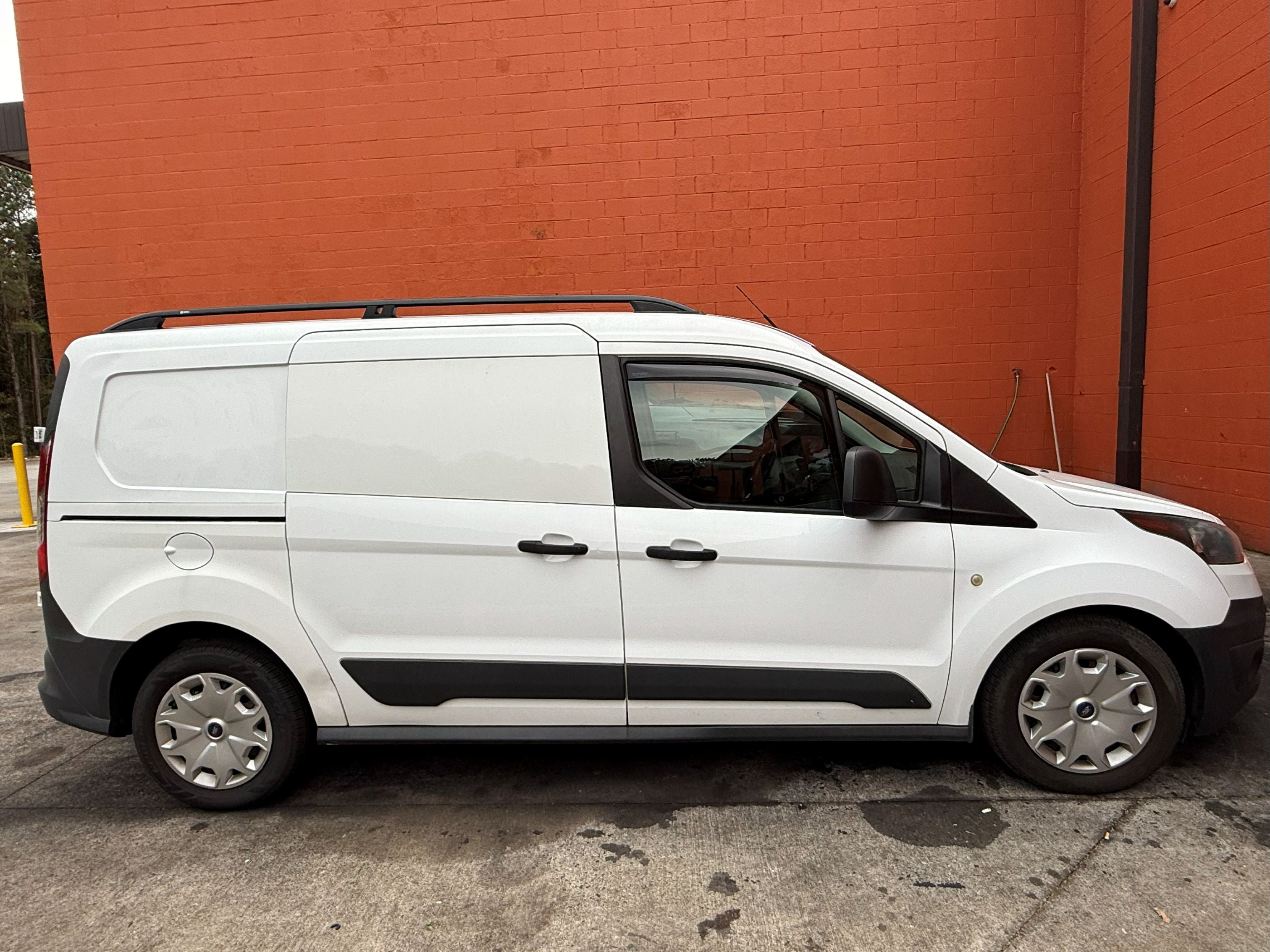 Für Ford Transit / Tourneo Connect LWB ab 2014, 2 Dachträger + 2 Aluminium-Querstangen, Metallhalterung, abschließbar, Silber