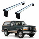 For Ford Bronco (1978-1996) Roof Rack Cross Bars T-Slot Aluminum, Rain Gutter Mount, No Drill | Silver-1