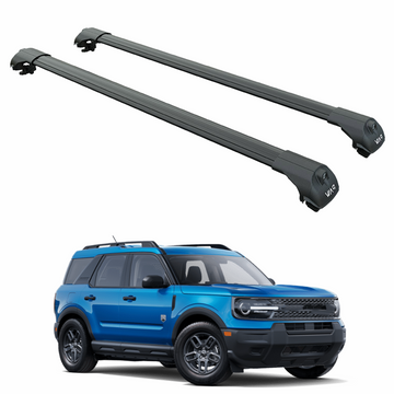 For Ford Bronco Sport (2020-2025) Roof Rack Cross Bars Raised Rail, Black