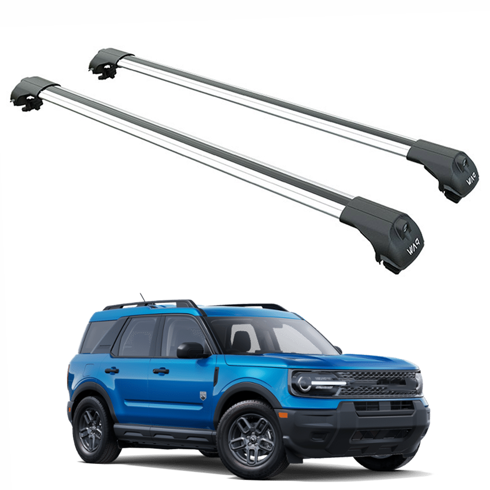Für Ford Bronco Sport 2020-Up Dachträgersystem, Aluminium-Querstange, Metallhalterung, abschließbar, Silber