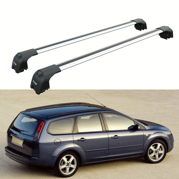 For Ford Focus Estate (2005-2011) Roof Rack Cross Bars T-Track Silver